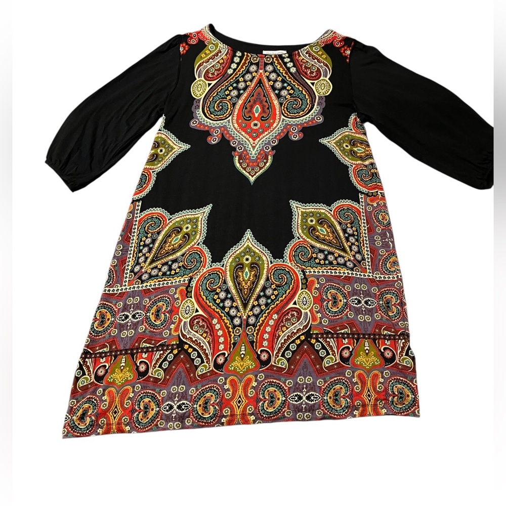 Cha Cha Vente Multi Colored Tunic Dress – Size L - Picture 2 of 9